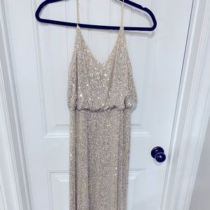 LULUs spaghetti strap, sequin celebration dress!